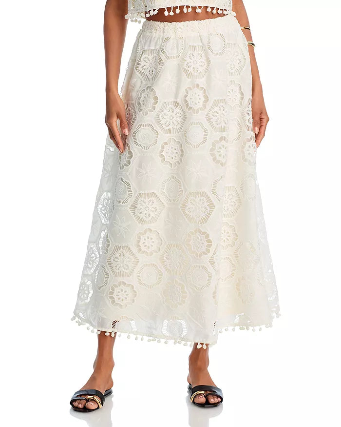 Sleeveless Lace Skirt Set
