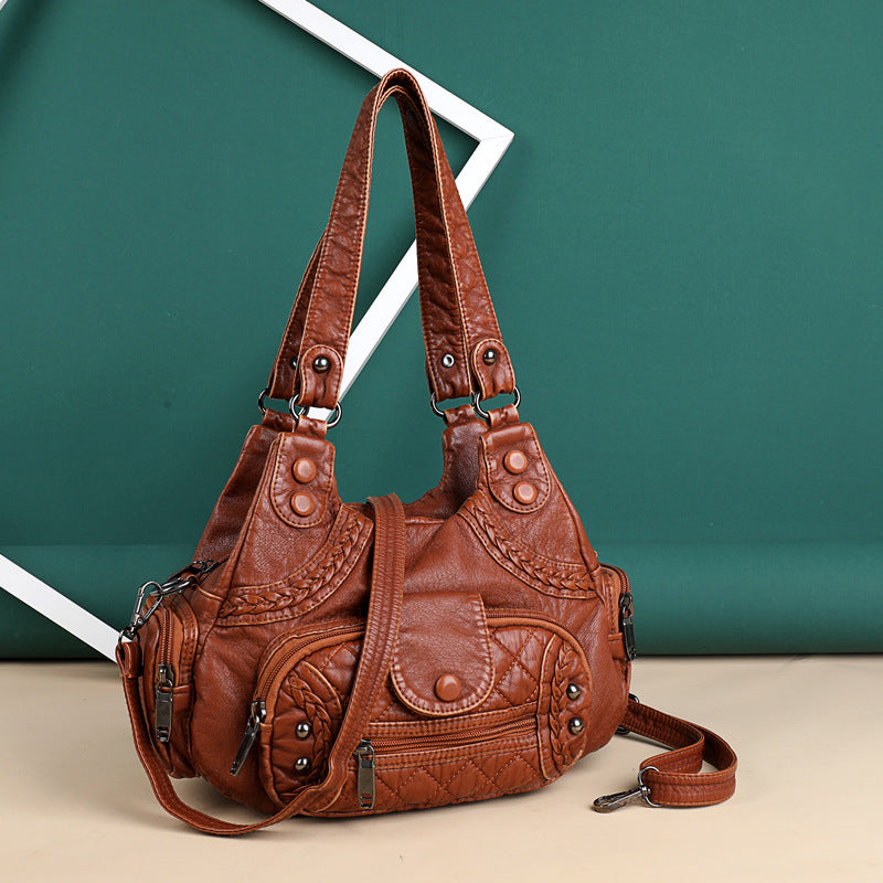 Fashion soft leather tote bag