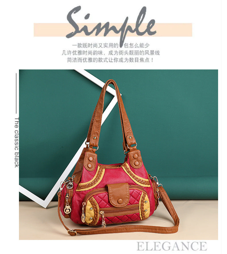 Fashion soft leather tote bag