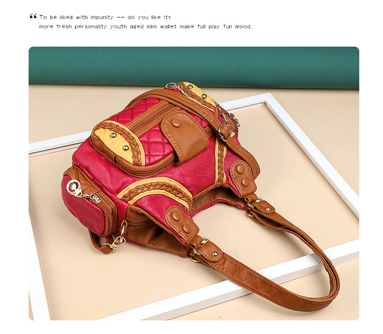 Fashion soft leather tote bag