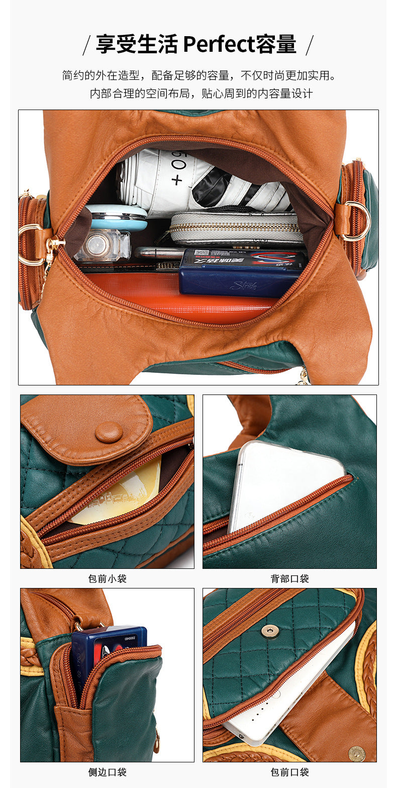 Fashion soft leather tote bag