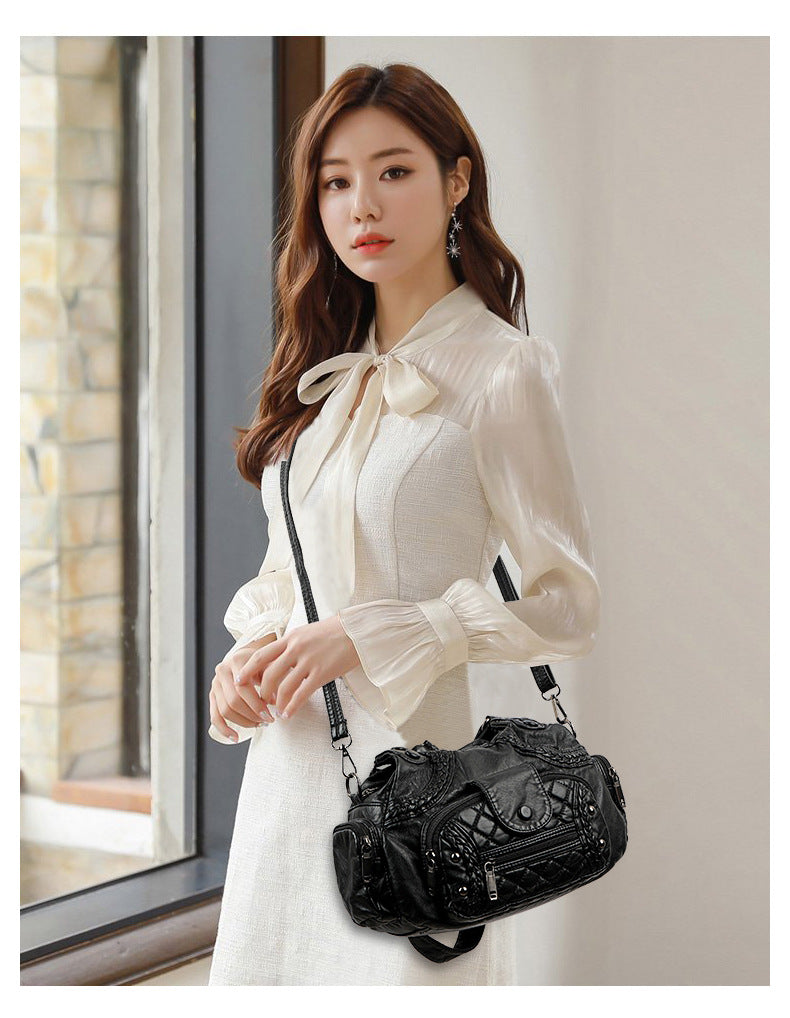 Fashion soft leather tote bag