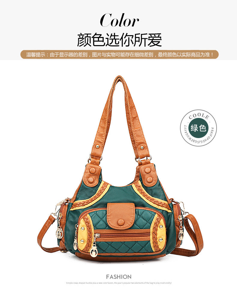 Fashion soft leather tote bag