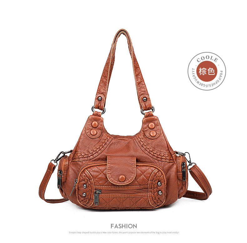 Fashion soft leather tote bag