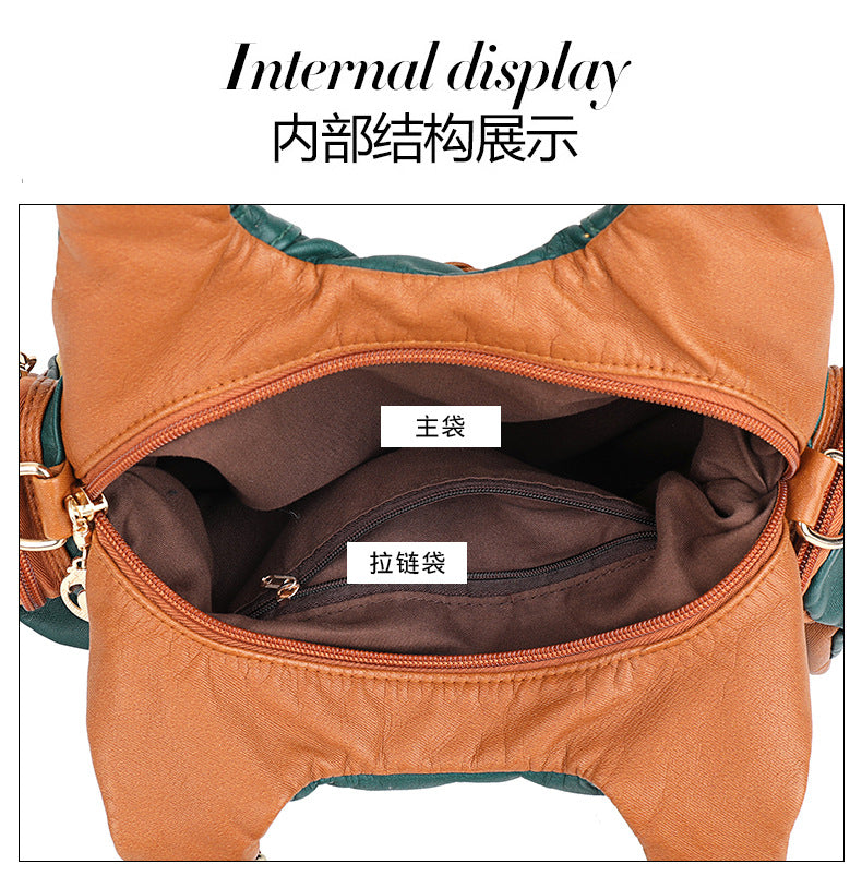 Fashion soft leather tote bag