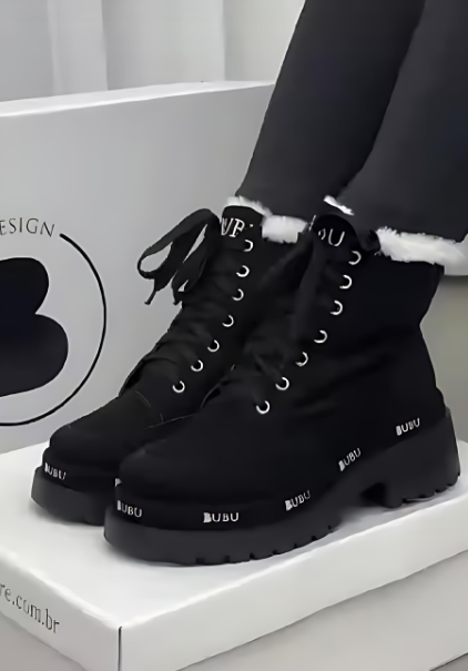 Women's Fleece-Lined Warm Non-Slip Martin Boots