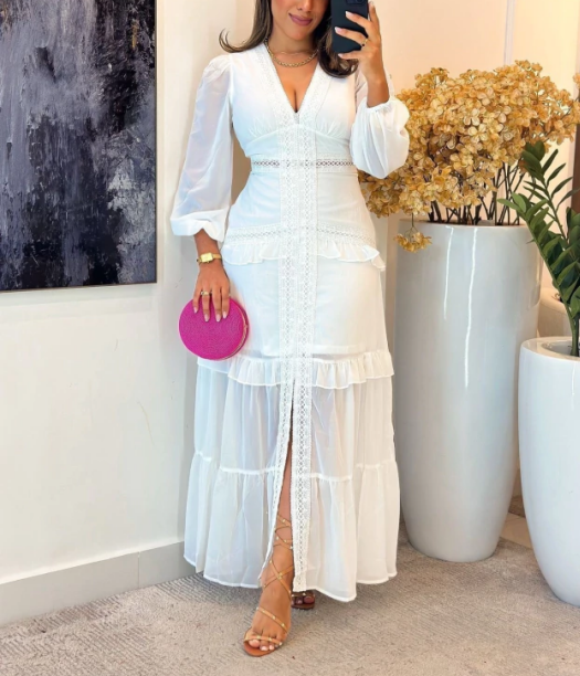 Elegant lace long dress