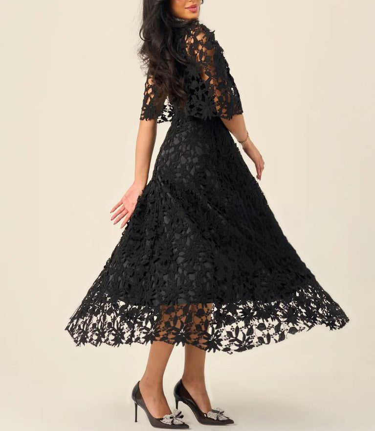 Black Elegant Lace Dress