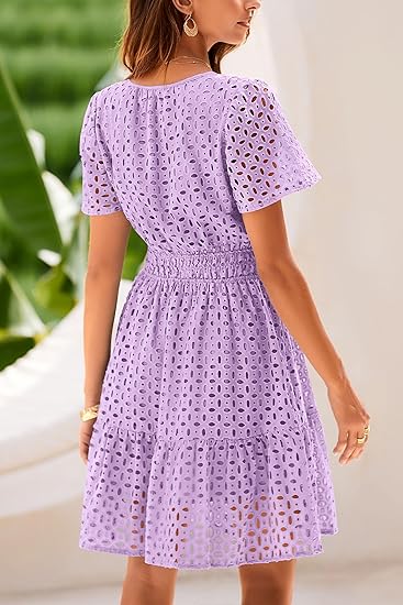 2025 Summer Lace Ruffle Cute Casual Dresses