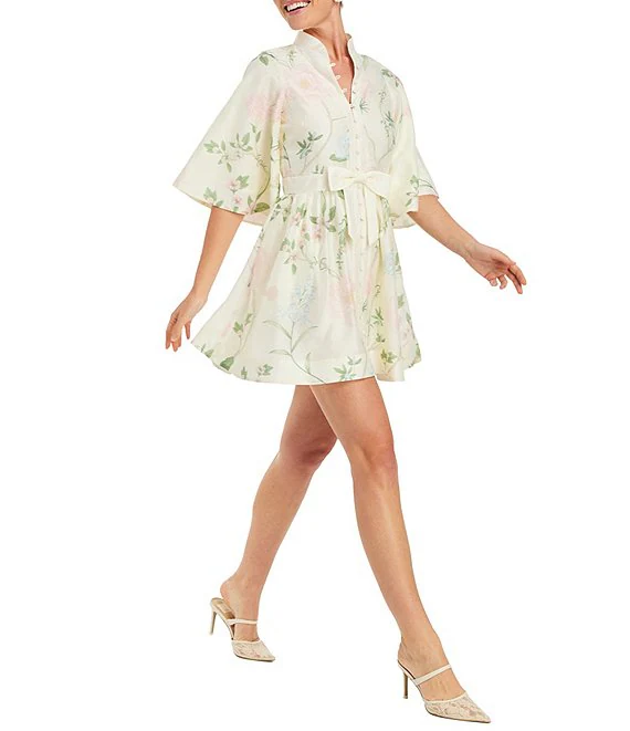 Floral Print Mini A-Line Dress