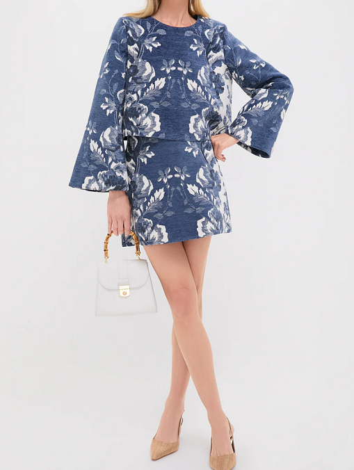Indigo Reflection Knit Jacquard Suit
