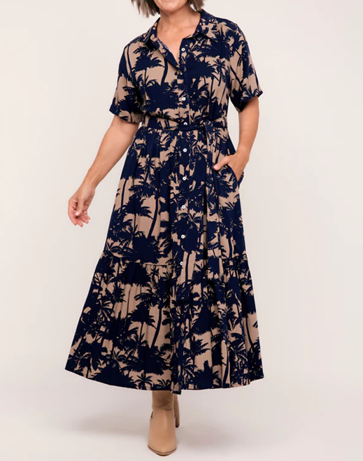 Elegant Midi Dress In Dusk