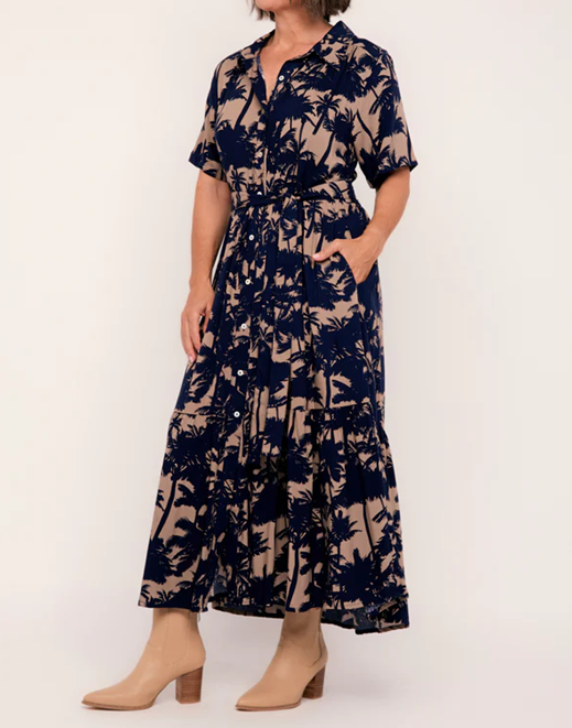 Elegant Midi Dress In Dusk
