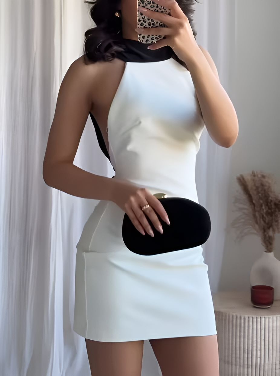 Tie Back Mini Dress