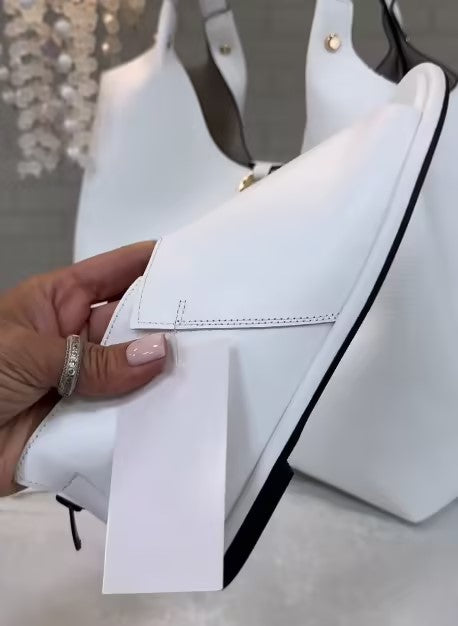 White soft leather sandals