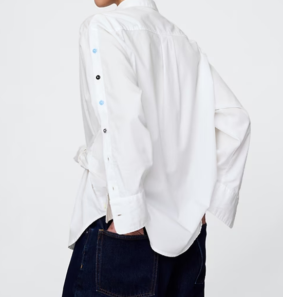 Plus Size White Tie-Front Shirt