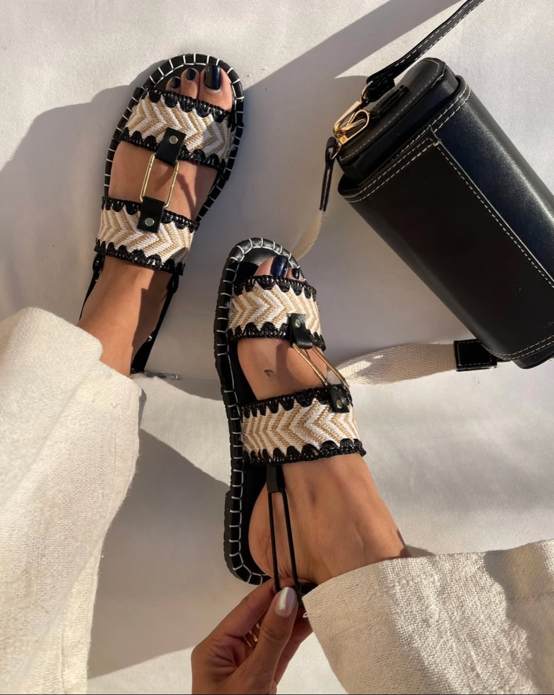 Summer Woven Flat Slippers