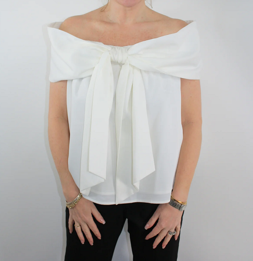 Off the Shoulder Bow Blouse