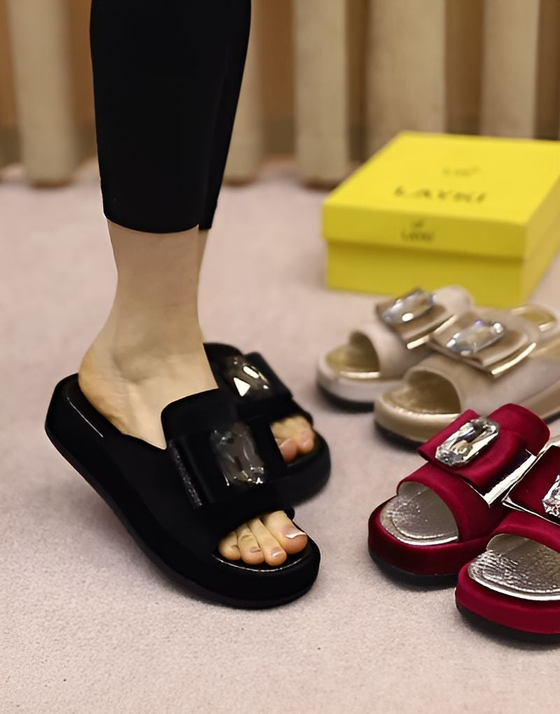 Diamond Platform Comfort Slippers