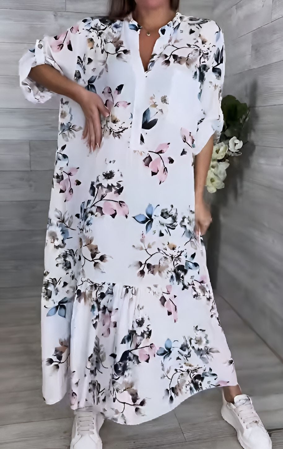 Floral Print Comfort Dress