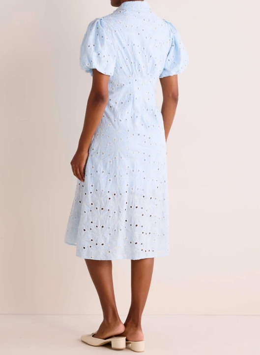 Blue Lace Floral Dress