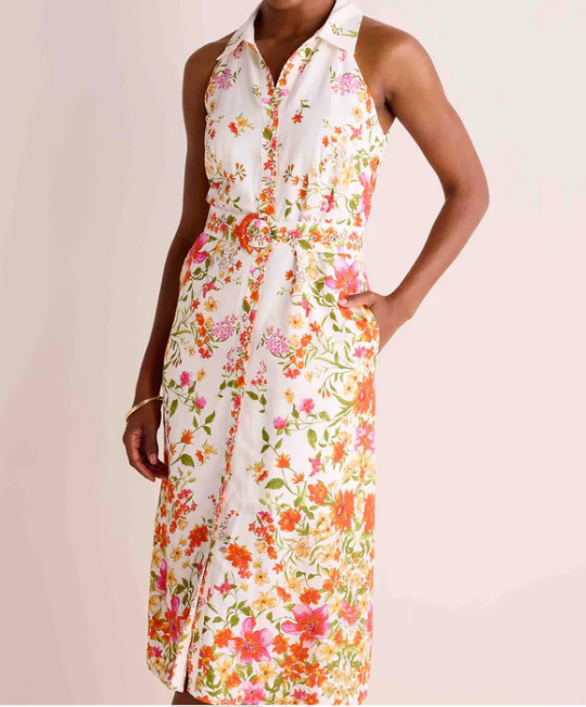 Sleeveless Floral Print Dress