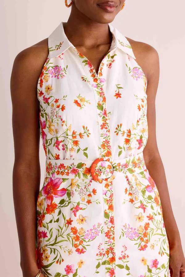 Sleeveless Floral Print Dress