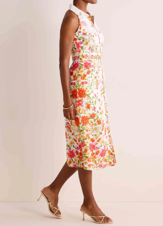 Sleeveless Floral Print Dress