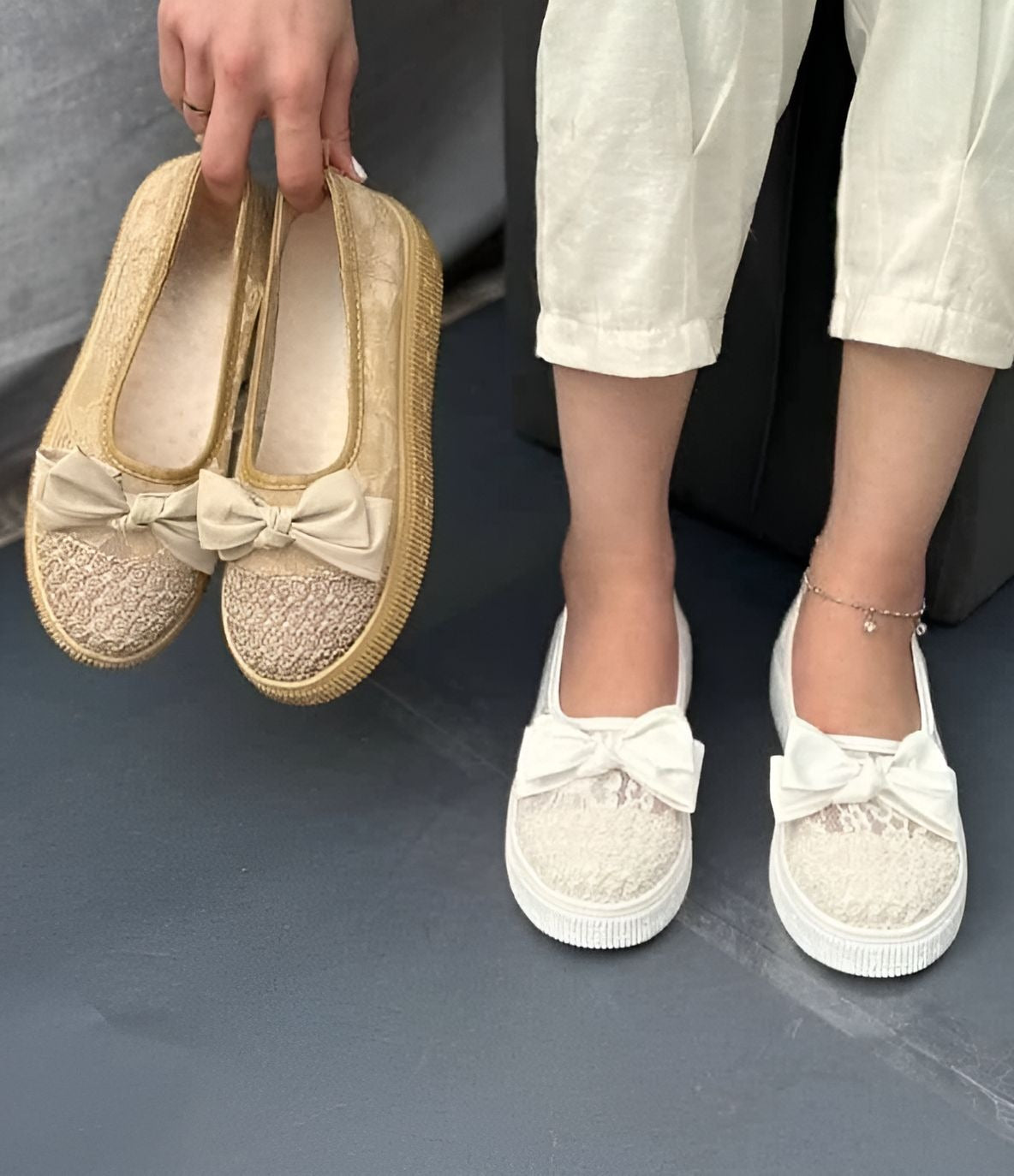 Lace Bow Women Shoes