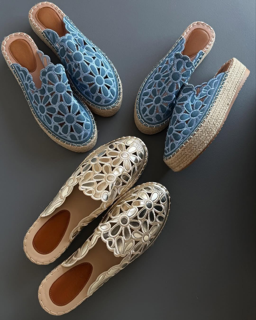 Flower Craft Woven Slippers
