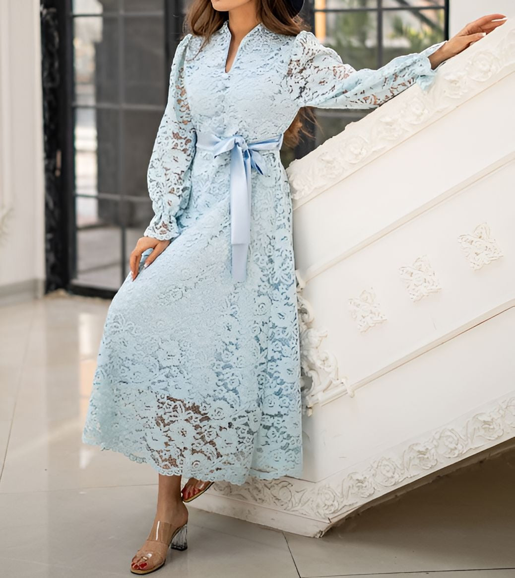 Elegant Lace Long Dress