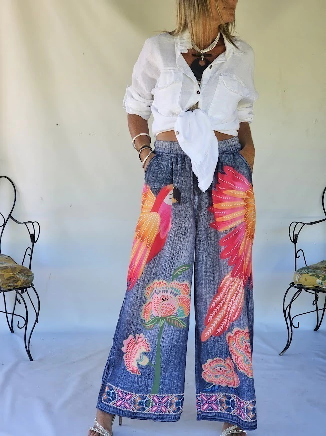 Printed Pattern Casual Pants