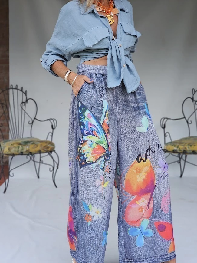 Printed Pattern Casual Pants
