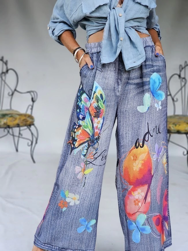 Printed Pattern Casual Pants