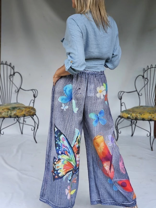 Printed Pattern Casual Pants
