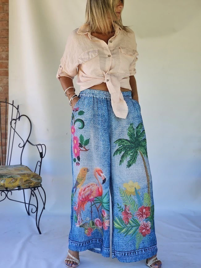 Printed Pattern Casual Pants
