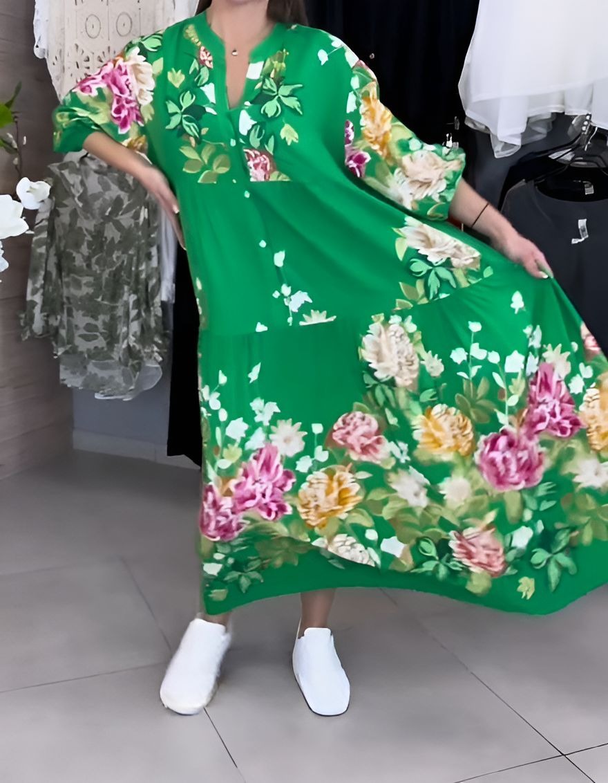 Floral Print Loose Flowy Dress