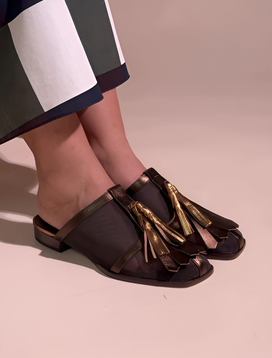 Tassel Mesh Women Slippers
