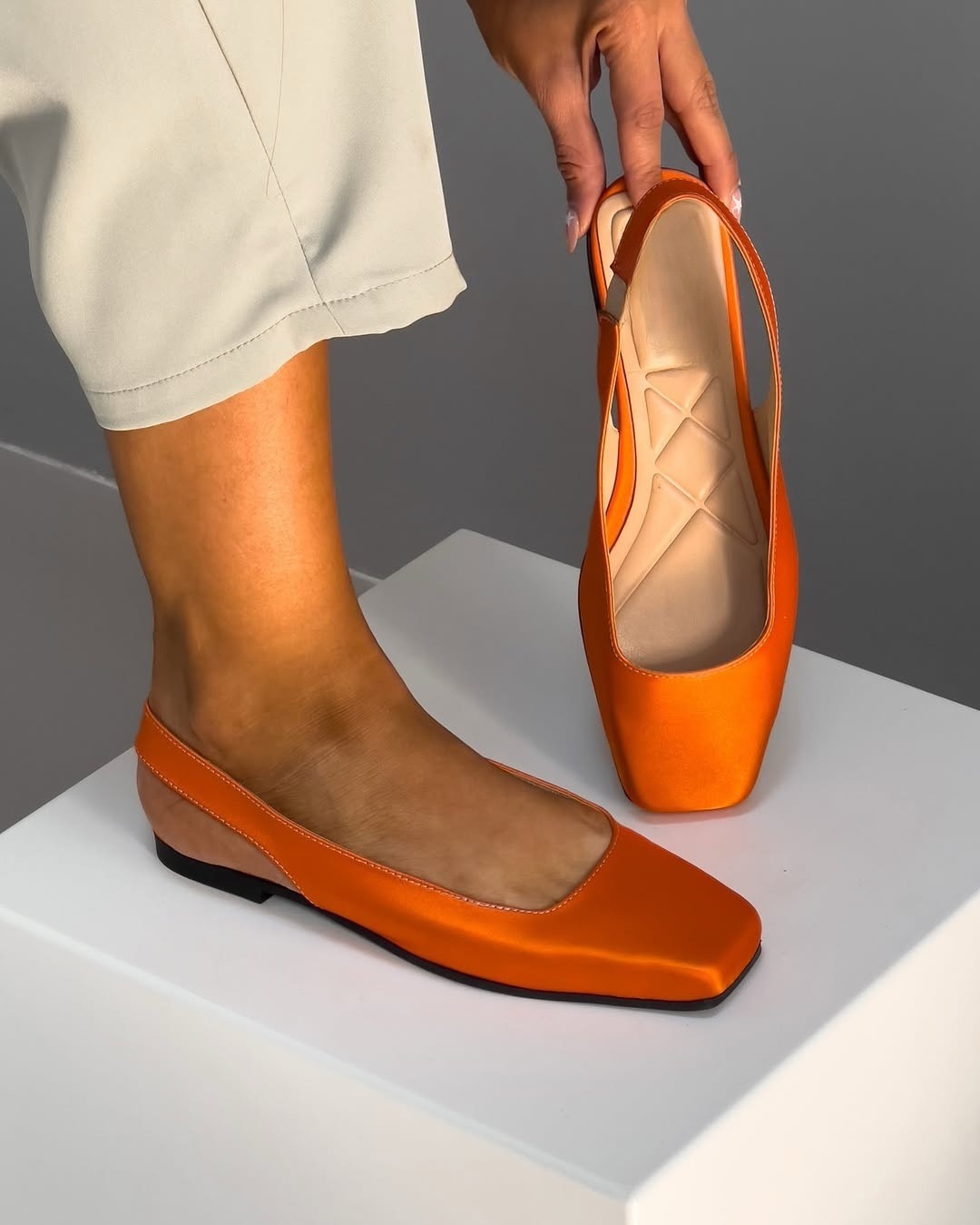Square Toe Flat Comfortable Women Shoes