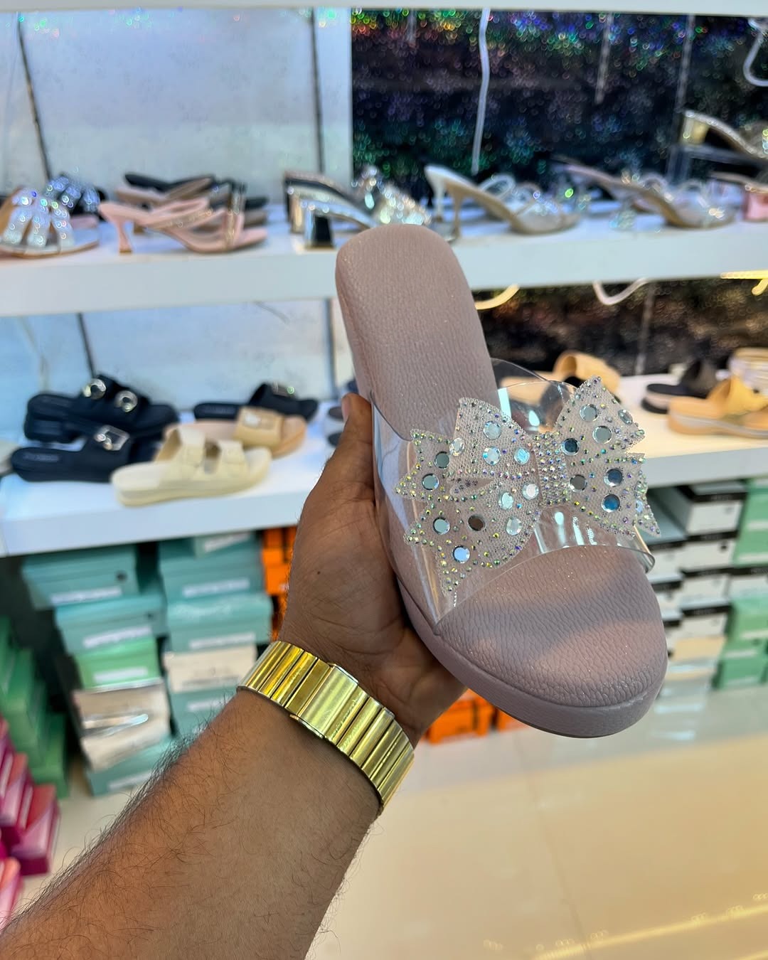 Bow High Heel Slippers