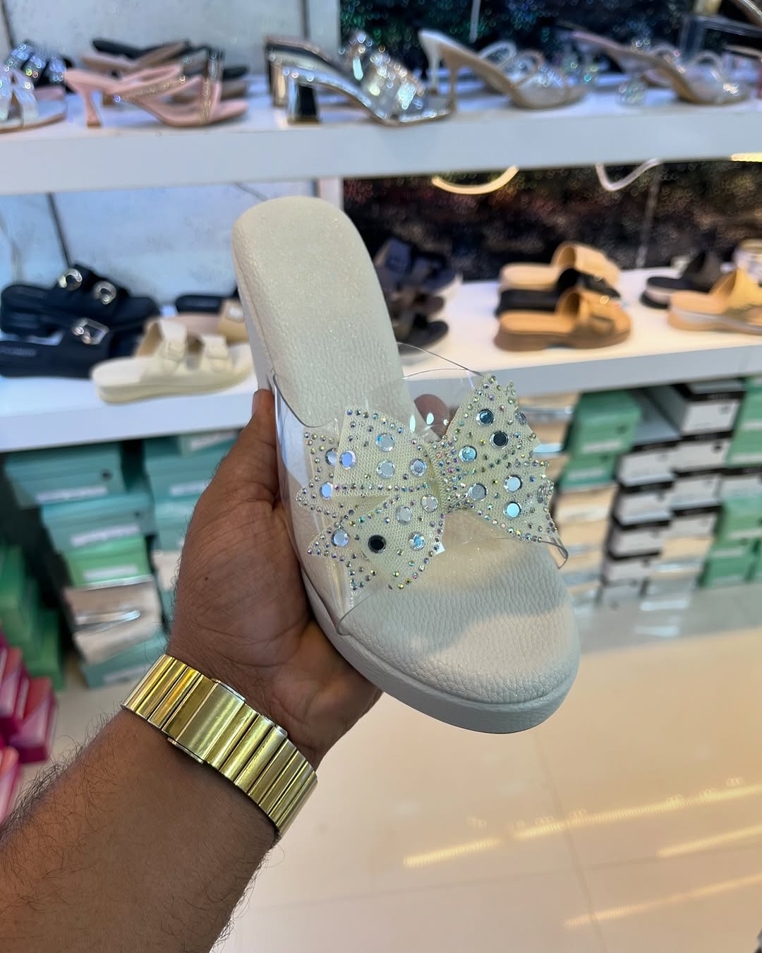 Bow High Heel Slippers