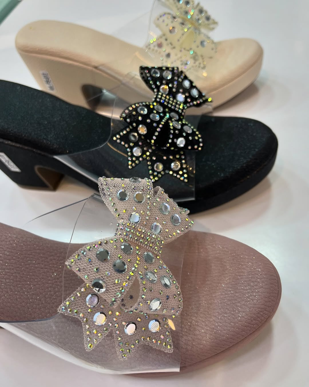 Bow High Heel Slippers