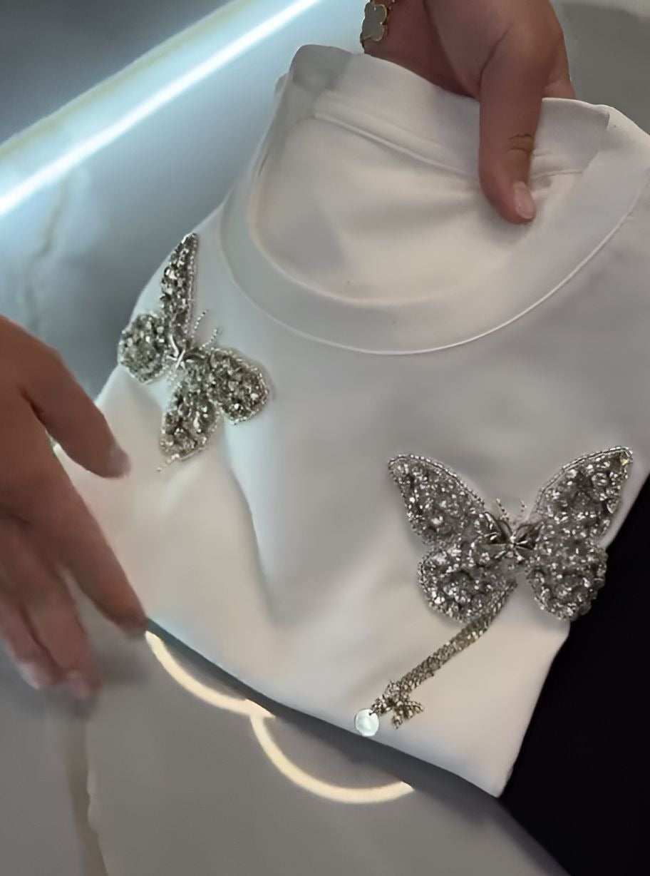 Butterfly Rhinestone T-shirt