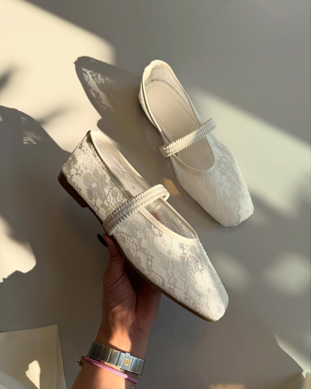 Elegant Lace Flat Women Shoes