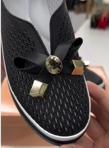 Black Elegant Bow Breathable Women Shoes