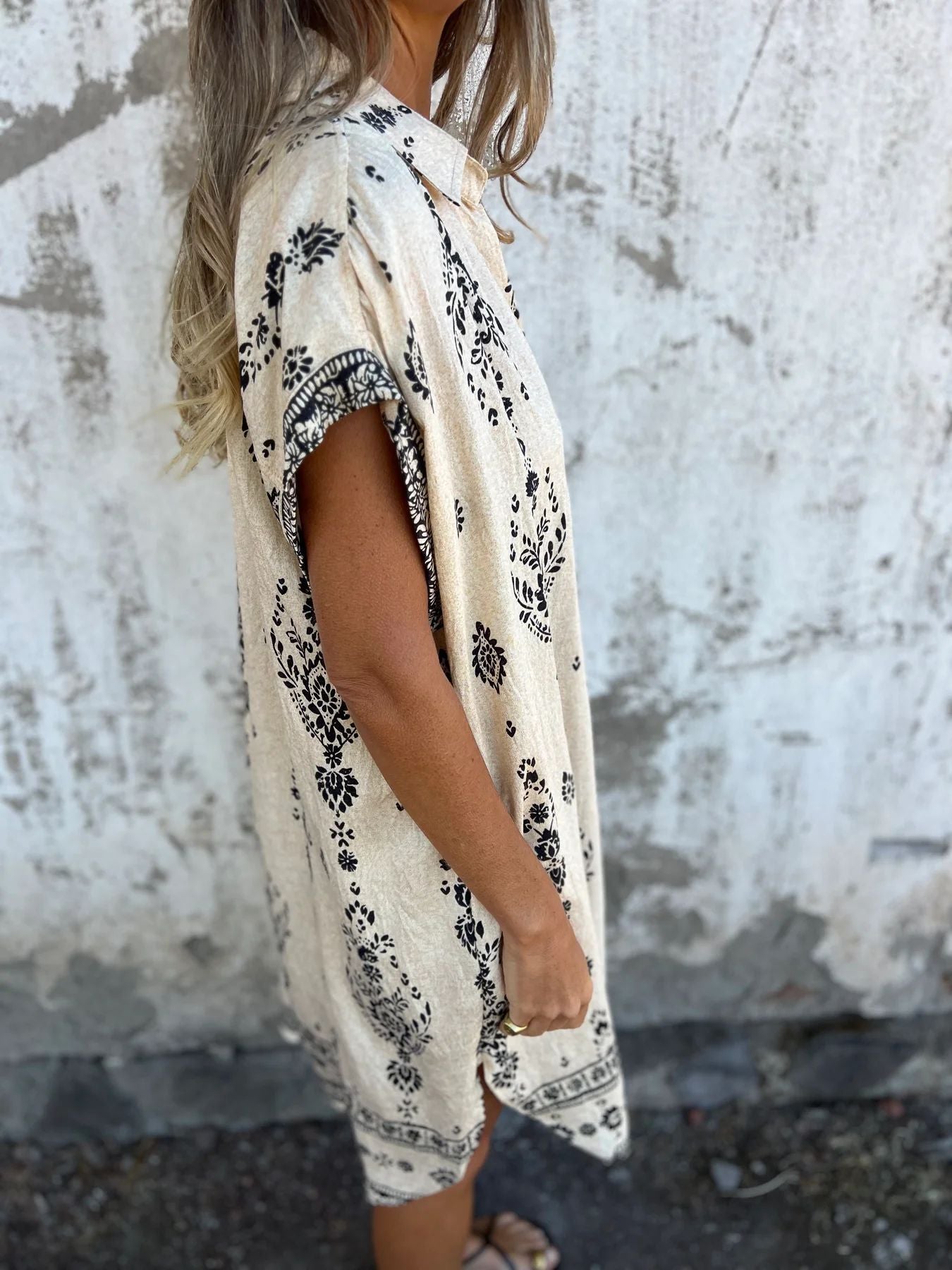 Loose Fit Printed Dress