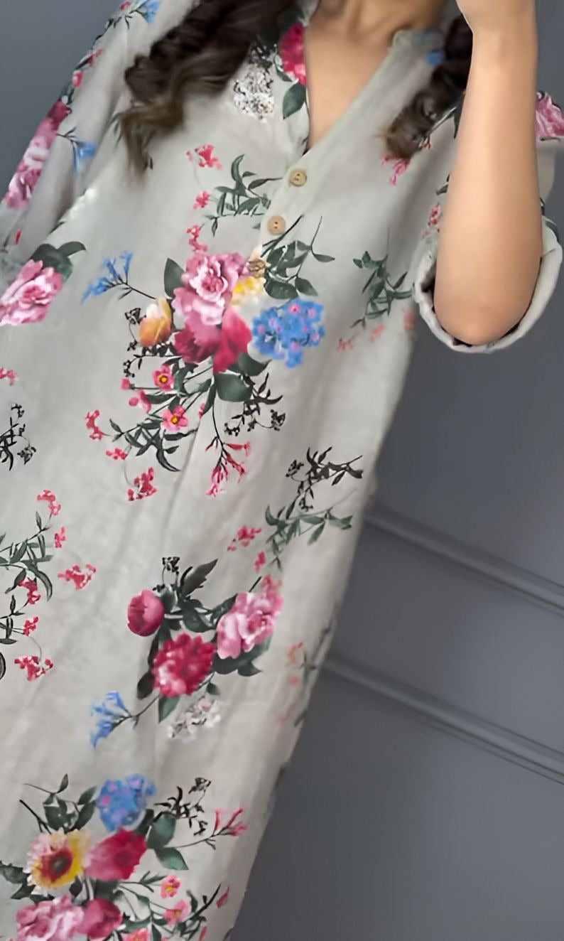Floral Print Comfort Dress