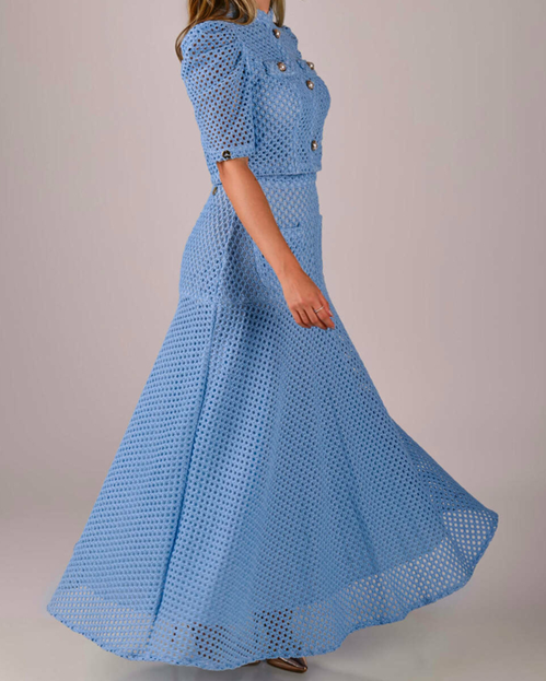 Elegant Mesh Breathable Skirt Set