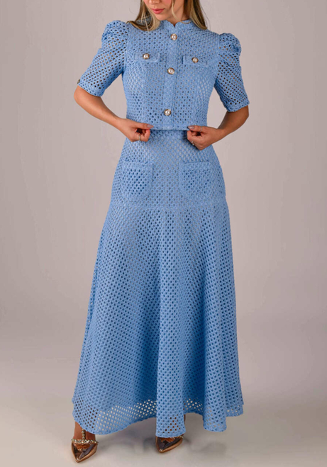 Elegant Mesh Breathable Skirt Set