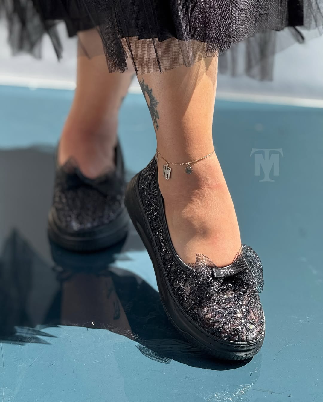 Lace Bow Loafers